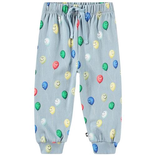 Se Molo GOTS Simeon Joggingbukser Smiling Balloons | Blå | 80 cm ved Babyshop