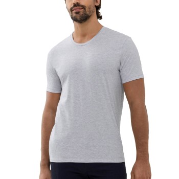 Se Mey Dry Cotton Colour T-Shirt Gråmelerad Small Herre ved Timarco