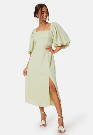 Bubbleroom Occasion Puff Sleeve Dress Light green XL