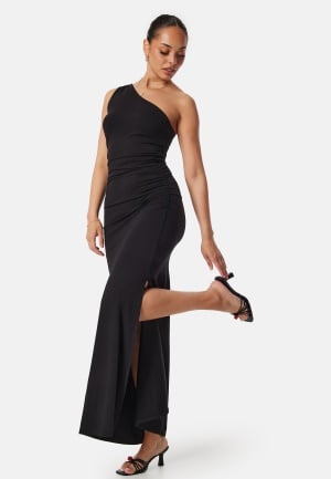 BUBBLEROOM One Shoulder Maxi Dress Black L