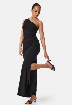 Se BUBBLEROOM One Shoulder Maxi Dress Black M ved Bubbleroom