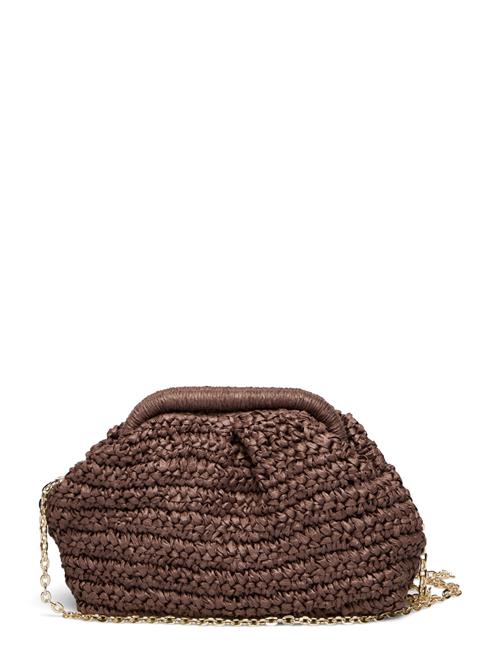 Se Mango Rattan Clutch Bag Mango Brown ved Booztlet