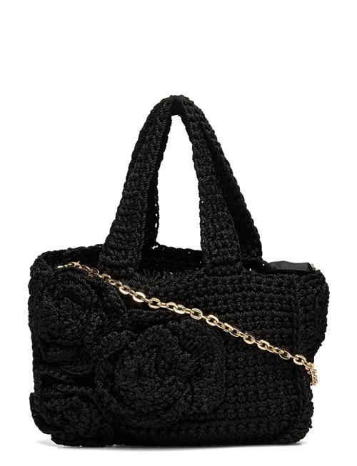 Flowers Crochet Mini Bag Mango Black