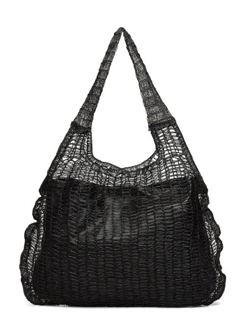 Se Mango Mesh Pattern Shopper Bag Mango Black ved Booztlet