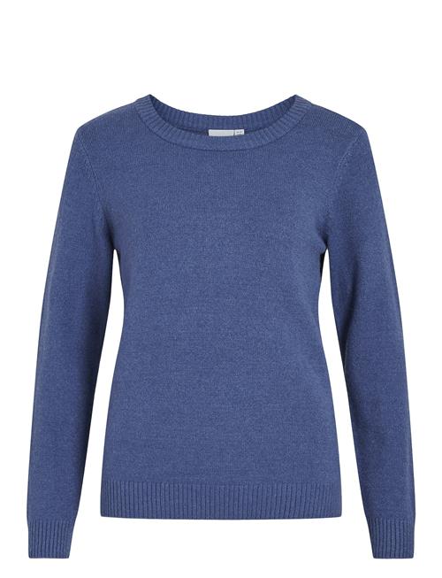 Vila Viril O-Neck L/S Knit Top Vila Blue