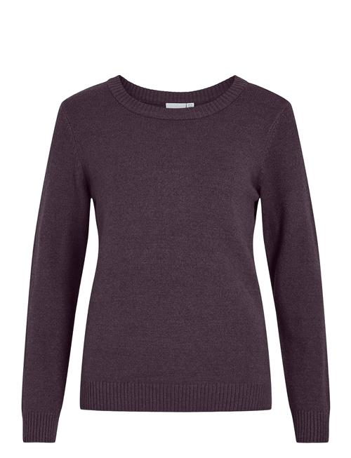 Vila Viril O-Neck L/S Knit Top Vila Purple