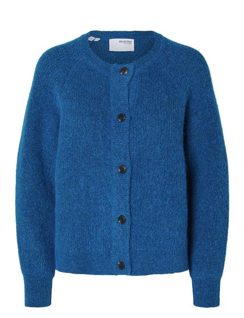 Se Selected Femme Slflulu Ls Knit Short Cardigan B Noos Selected Femme Blue ved Booztlet