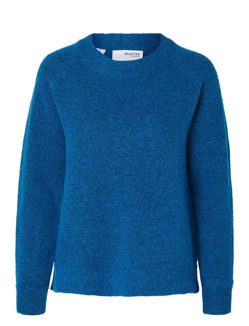 Selected Femme Slflulu Ls Knit O-Neck B Noos Selected Femme Blue