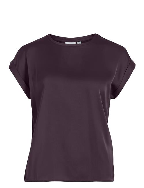 Vila Viellette S/S Satin Top - Noos Vila Purple