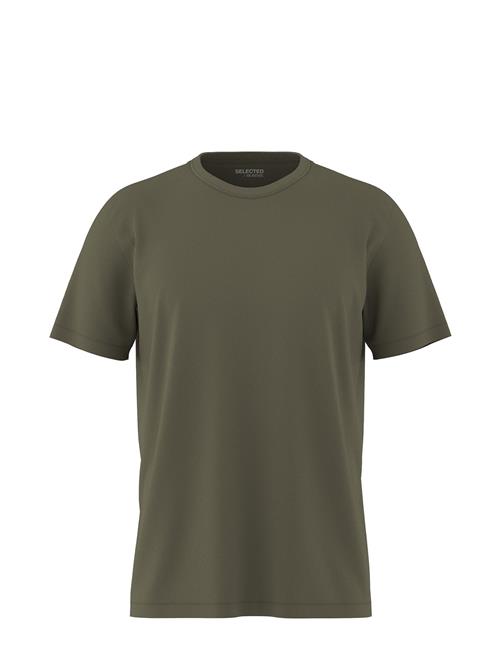 Selected Homme Slhaspen Ss O-Neck Tee Noos Selected Homme Green