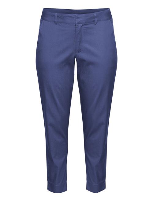 Se Kaffe Curve Kcleana Chino 7/8 Pants Kaffe Curve Blue ved Booztlet