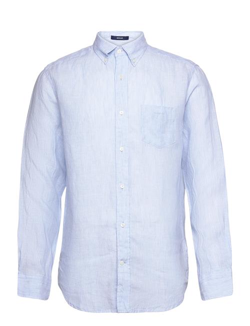 GANT Reg Linen Stripe Shirt GANT Blue