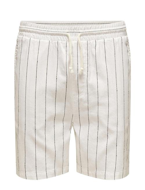 ONLY & SONS Onsdan Boucle Stripe Shorts ONLY & SONS White