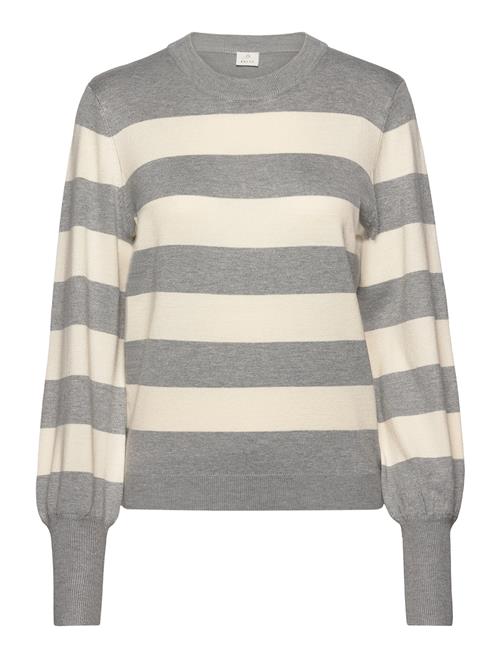 Kaffe Kalizza Striped Pullover Kaffe Grey