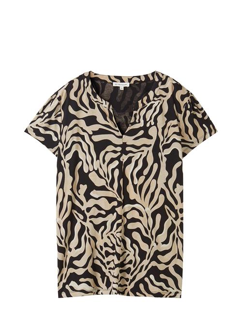 T-Shirt Blouse Alloverprinted Tom Tailor Patterned