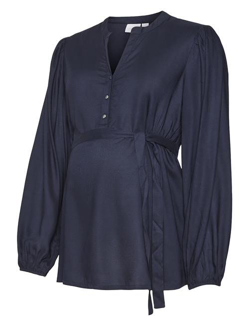 Mamalicious Mlmercy Lia L/S Wo Top 2F Noos Mamalicious Navy