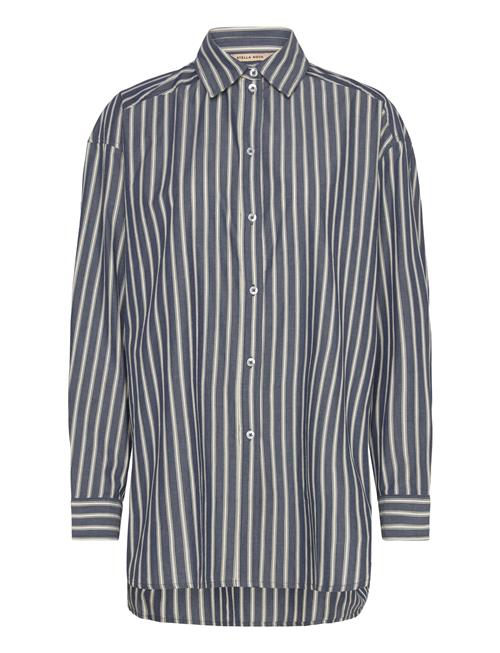 Over D Striped Cotton Shirt Stella Nova Navy