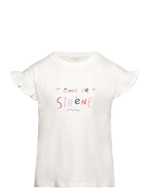 Se Mango Embroidered Message T-Shirt Mango White ved Booztlet