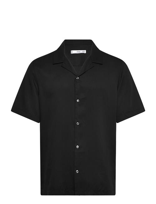 Mango Regular-Fit Shirt With Bowling Neck Mango Black