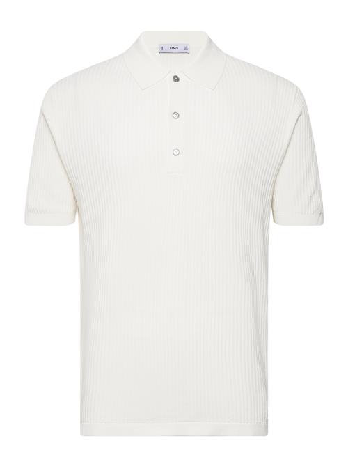 Knit Cotton Polo Shirt Mango White