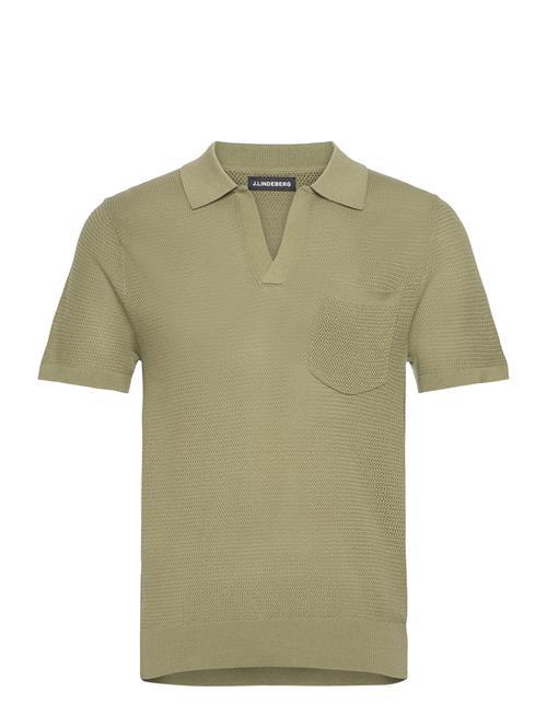 Se J. Lindeberg Ben Open Collar Polo J. Lindeberg Khaki ved Booztlet