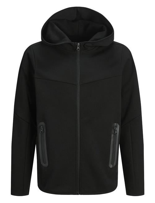 Se Jack & Jones Jcofusion Sweat Zip Hood Noos Jnr Jack & J S Black ved Booztlet