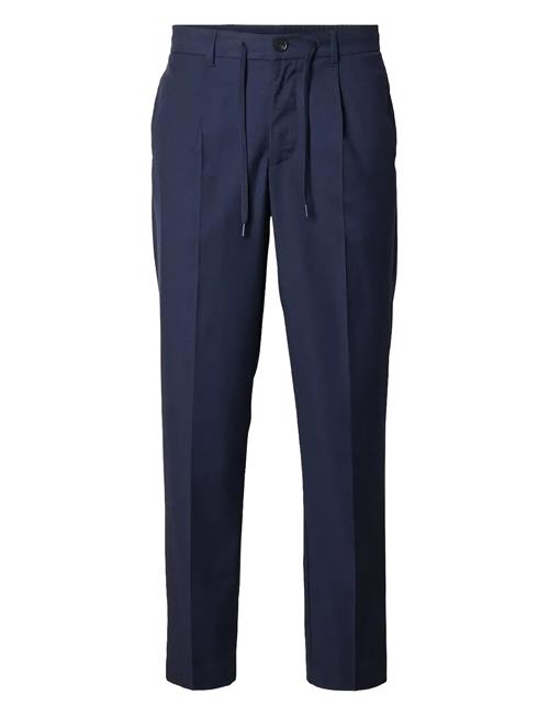 Slh190-Reg Tapered Leroy Pleat Pant Noos Selected Navy