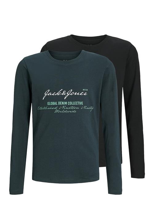 Se Jack & Jones Jjgreat B2S Logo Tee Ls 2Pk Mp Jnr Jack & J S Patterned ved Booztlet