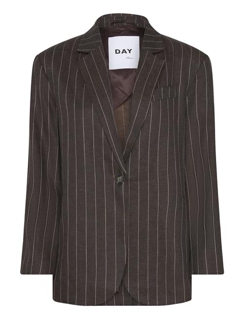 Se Day Birger et Mikkelsen Emile - Casual Linen Stripe Day Birger Et Mikkelsen Brown ved Booztlet