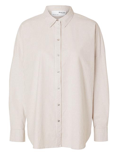 Selected Femme Slfnova Ls Oxford Shirt Noos Selected Femme White