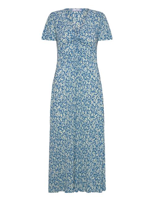 Floral Print Dress Mango Blue