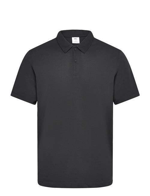 Mango Slim-Fit Cotton Piqué Textured Polo Shirt Mango Black