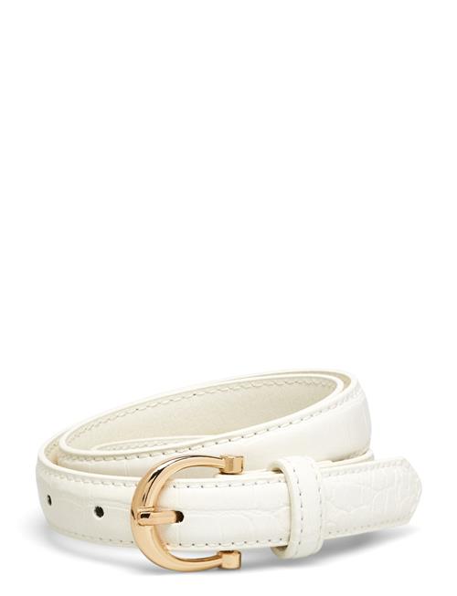 Mango Crocodile Effect Belt Mango White