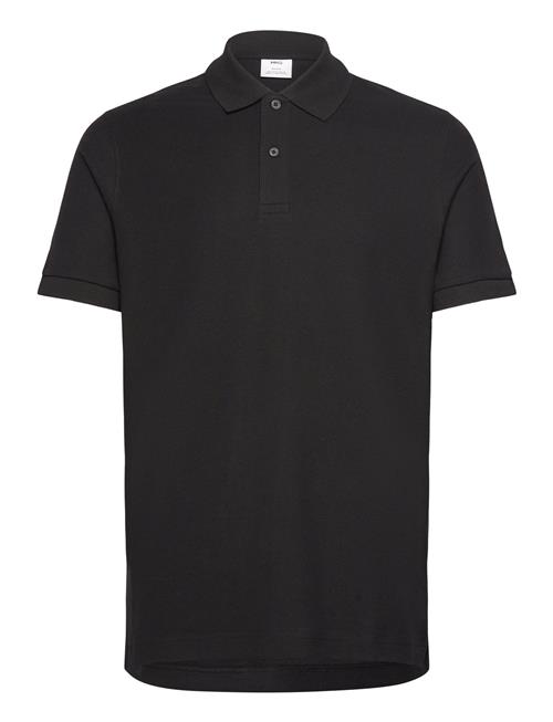 100 Cotton Pique Polo Shirt Mango Black