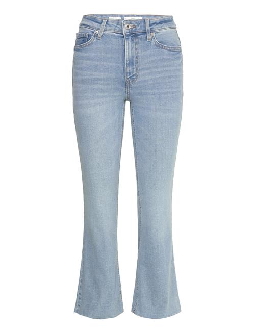 Mango Sienna Flared Cropped Jeans Mango Blue