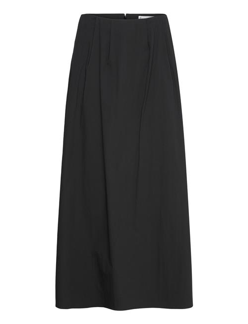 Mango Long Flared Skirt Mango Black