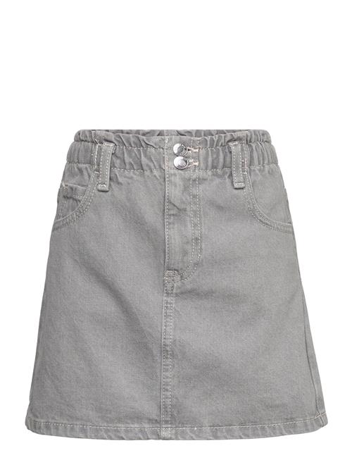 Mango Paperbag Denim Skirt Mango Grey