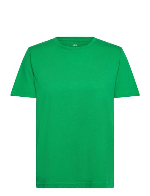 Se Mango Short-Sleeved Cotton T-Shirt Mango Green ved Booztlet