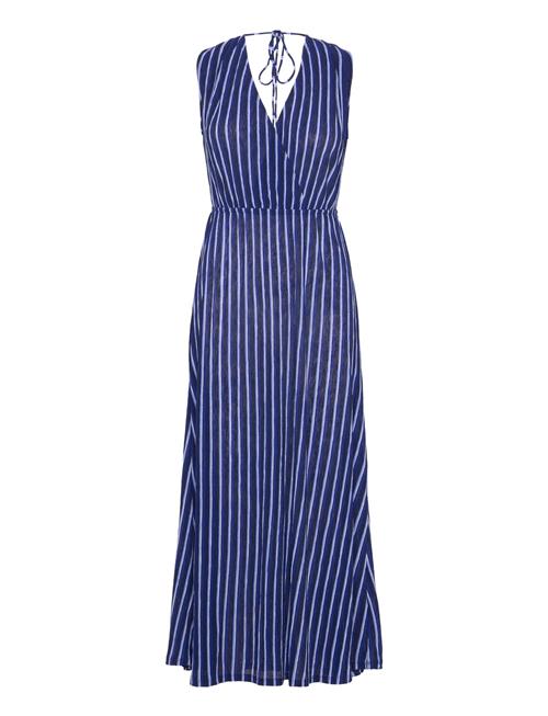 Mango Stripe-Print Dress With Bow Mango Blue