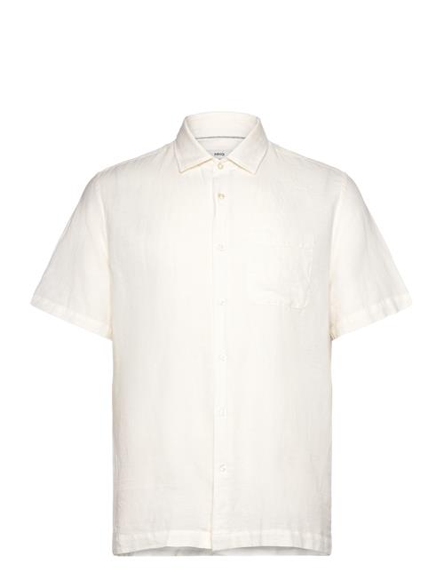 Mango Regular-Fit Linen Shirt With Pocket Mango White