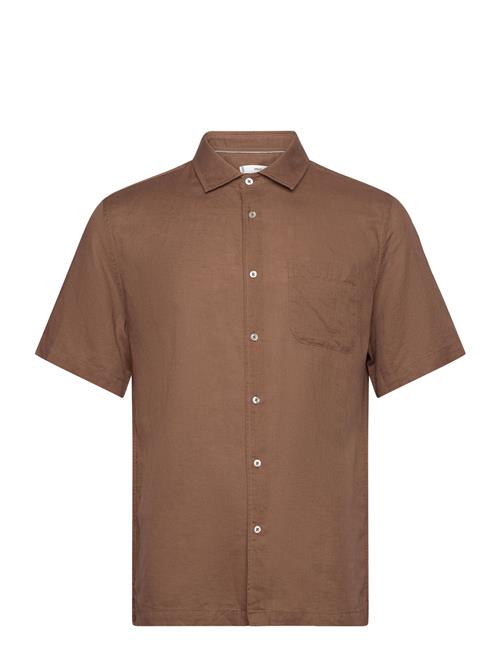 Mango Regular-Fit Linen Shirt With Pocket Mango Brown