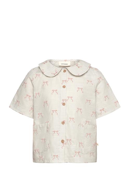 Lil'Atelier Nmfkendra Ss Loose Shirt Lil Lil'Atelier Beige