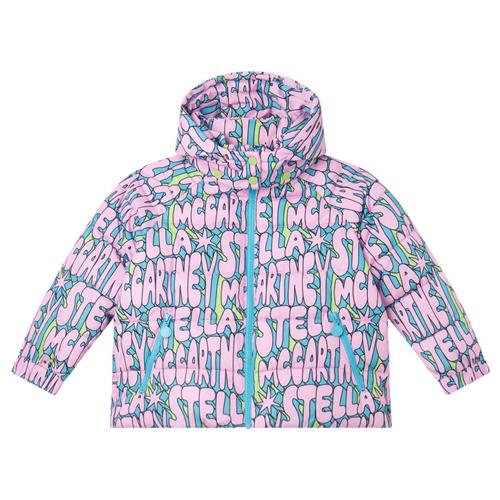 Stella McCartney Kids Logo Vinterjakke Multifarvet | Lilla | 12 years