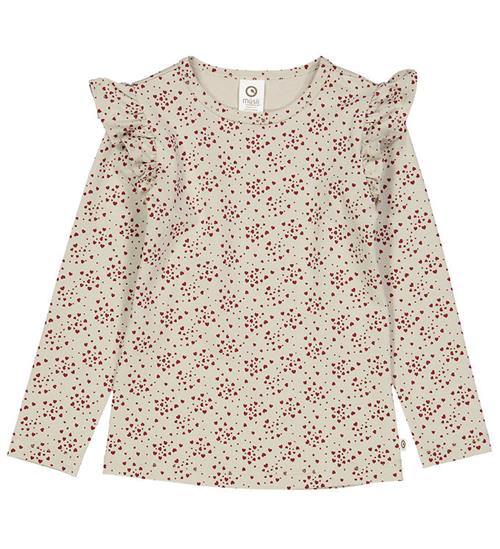 Se MÃ¼sli Bluse - Love Frill - Soft Green/Cabernet ved KidsWorld