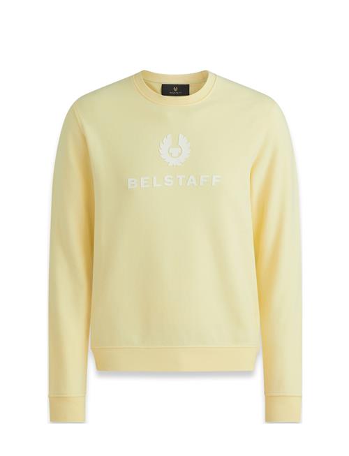 Se Belstaff Belstaff Signature Crewneck Sweatshirt Old Silver Heather Belstaff Yellow ved Booztlet