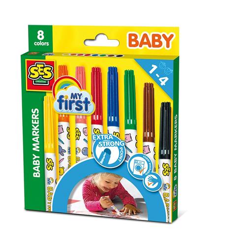 Se SES Creative Baby Filtspidsmarkører | Gul | 1-4 ved Babyshop