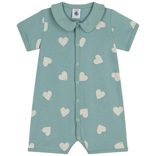 Se Petit Bateau Hjertemønstret Romper Grøn | Grønn | 6 months ved Babyshop