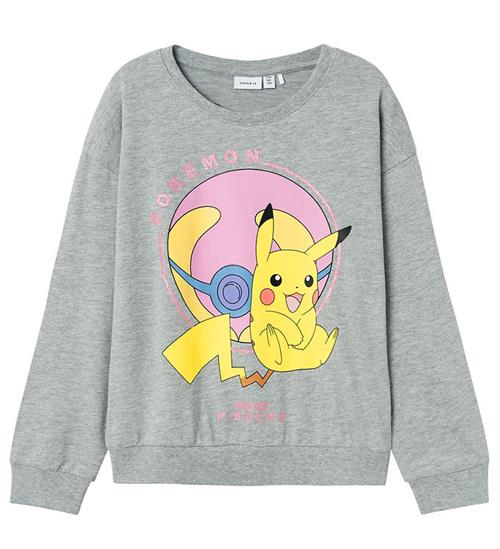 Name It Name It Sweatshirt - NkfJaxara Pokemon - Grey Melange