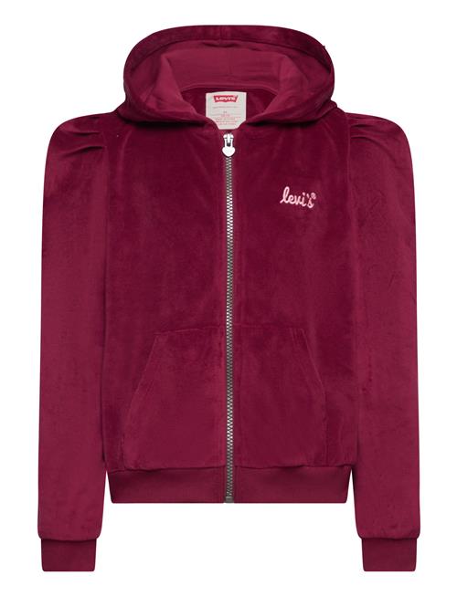 Se Levi's Levi's® Velour Zipped Hoodie Levi's Red ved Booztlet