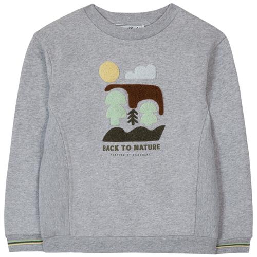 Tartine et Chocolat Sweatshirt Med Tryk Gråmeleret | Grå | 6 years